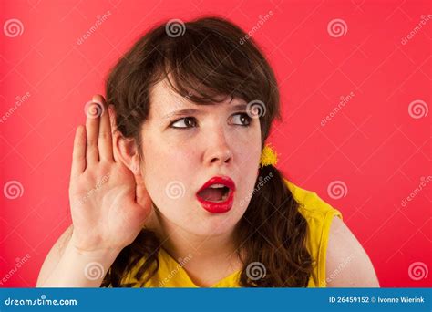 Hard Of Hearing Stock Photo Image Of Young Hands Female 26459152