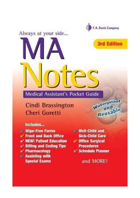 2016 Ma Notes Pdf Medical Assistants Pocket Guide By Cindi Bras