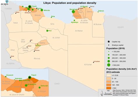 Libya Population And Population Density 5 Jun 2015 Libya Reliefweb
