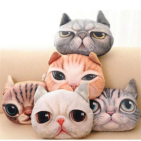 Cute Cat Face Pillow Pet Owner T Pillow Photo Pillow Etsy