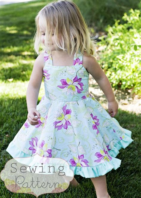 Instant Download The Twirly Dress Size 1 To 10 Pdf Sewing Pattern And Tutorial