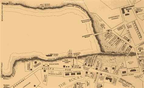 Sydney Cove Map Early 1800s