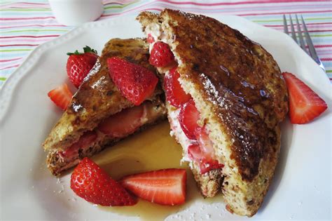 Stuffed Strawberry And Cheese French Toast