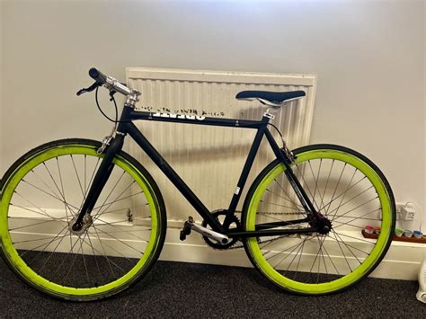 Create Single Speed Fixiefixed Bike Black Wneon Greenpurple Hub
