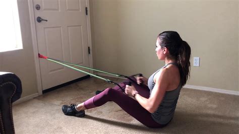 Resistance Band Seated Rows Youtube