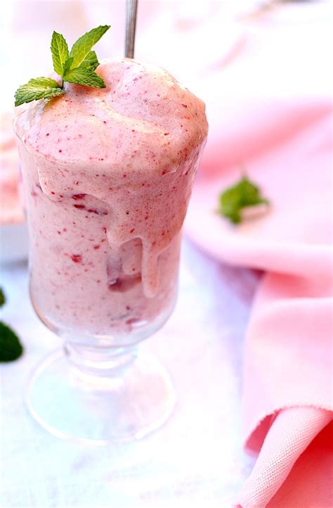 Strawberry Banana Nicecream Smoothie Delightful Mom