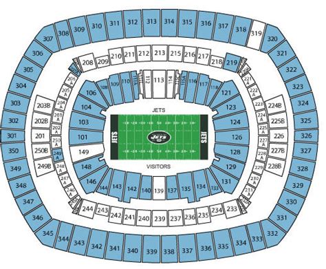 Breakdown Of The Metlife Stadium Seating Chart New York Giants Jets