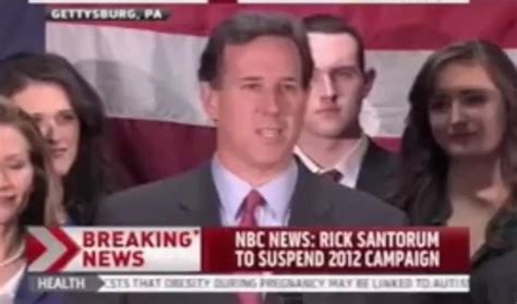 Rick Santorum Out Of Presidential Race The Hollywood Gossip