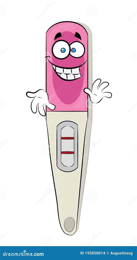 Happy Cartoon Illustration Of Pregnancy Test Stock Illustration Illustration Of Happy Glad