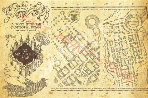 Best Print Store Harry Potter Inspired Hogwarts The Marauder S Map Poster X Inches