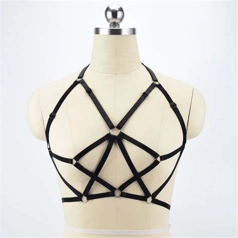 Body Harness Bra Bondage Cage Bra Women Crop Top Body Harness Fetish Wear S Cupless Bra