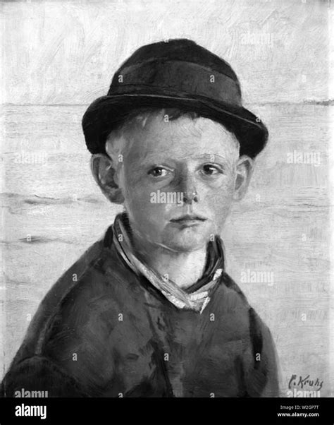 Christian Krohg Fiskerdreng Ved Havet Aftensol Fisher Boy By The