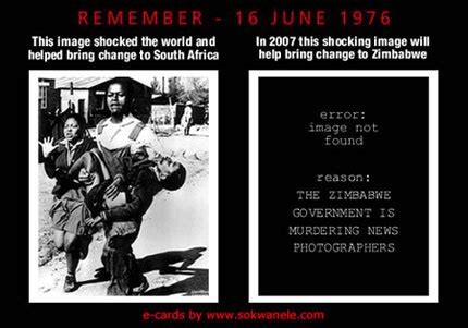 Youth day june 16 1976 poems : It's Almost Supernatural: Soweto 1976; Zimbabwe 2007