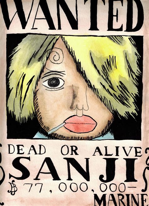 Black Leg Sanji Wanted Poster
