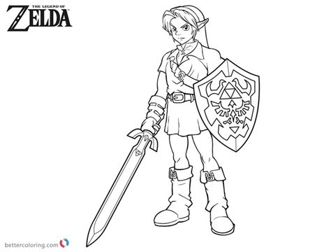 Https://wstravely.com/coloring Page/link Breath Of The Wild Coloring Pages