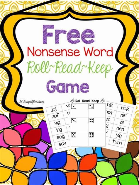 Nonsense Word Freebie Game Nonsense Words Nonsense Words Fluency Nonsense Word Fluency Games