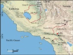 Regional map with relevant lake sites and their major rivers. Tulare ...