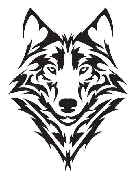Beautiful Tribal Wolf Head Sticker