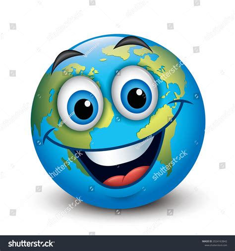 Emoji De La Tierra Emoticono Vector De Stock Libre De Regalías