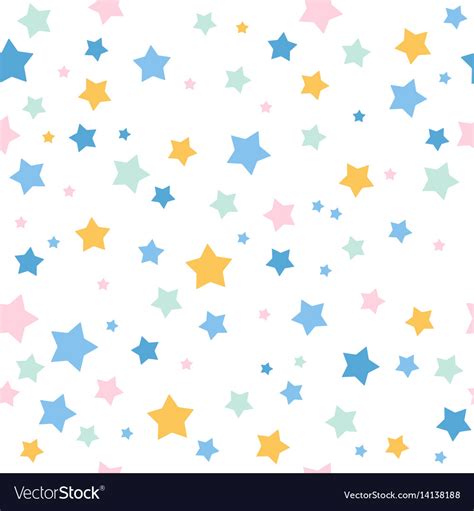 Pattern Multicolor Stars Royalty Free Vector Image