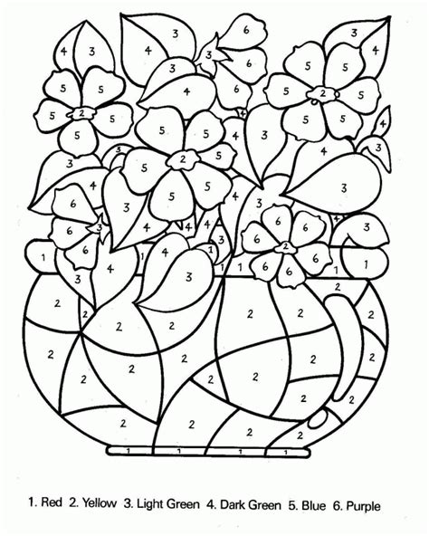 Free Printable Color By Number Coloring Pages - Coloring Home