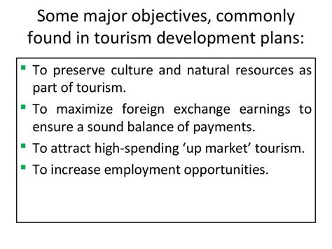 Overview Of Tourism Planning And Development