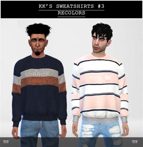 Kks Sweatshirts 3 Recolors 32 Swatches Catalog Sims 4 Men