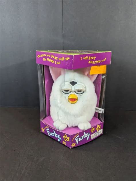 Original 1998 First Edition Electronic Furby Model 70 800 White New In
