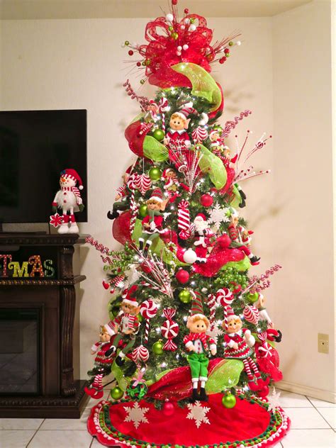 Elf Tree Christmas Tree Themes Elf Christmas Decorations Whimsical
