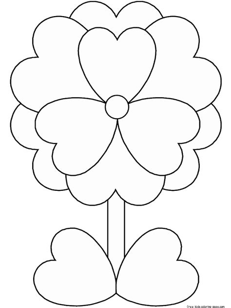 print  valentines day flower coloring pages  printable coloring pages  kidsfree