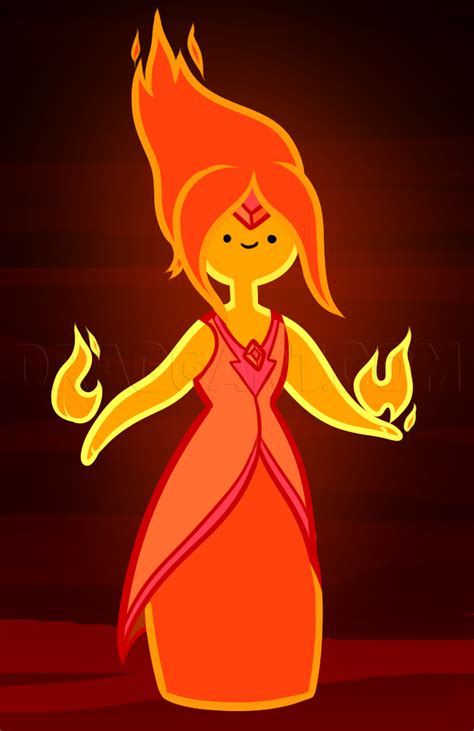 How To Draw The Flame Princess Flame Princess From Adventure Time By