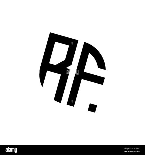 Rf Logo With Geometric Shape Vector Monogram Design Template Isolated