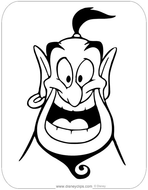 Disney Genie Sheets Coloring Pages