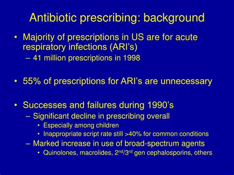PPT Quality Improvement Strategies For Antibiotic Prescribing PowerPoint Presentation ID