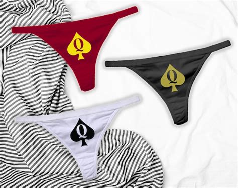 Queen Of Spades Panties BBC Hotwife Queen Of Spade Thong Etsy Canada