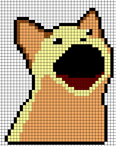 Pop Cat Meme Perler Bead Pixel Art Sprite Pattern By Mel Paradise