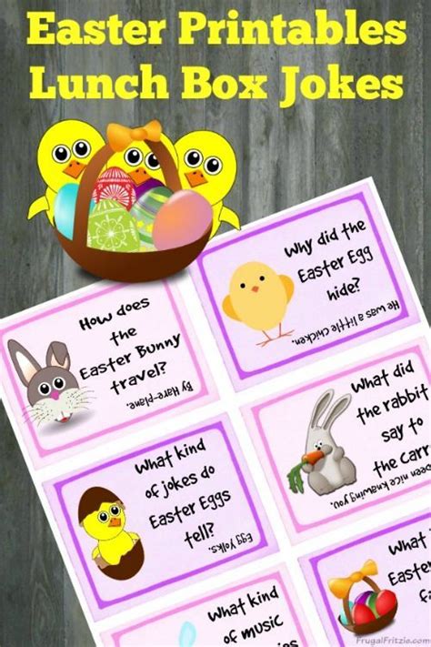 Free Printable Easter Kids Lunch Box Jokes Easter Printables Free