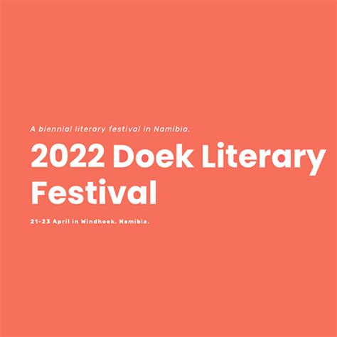 Doek Literary Festival 2022 Set For Windhoek Namibia In April