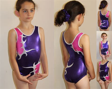 Topaz Leotard Purplepink By Lilachelene Girls Bikinis Kids