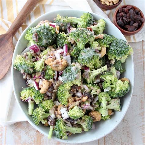 Minute Easy Broccoli Salad Recipe Whitneybond Com