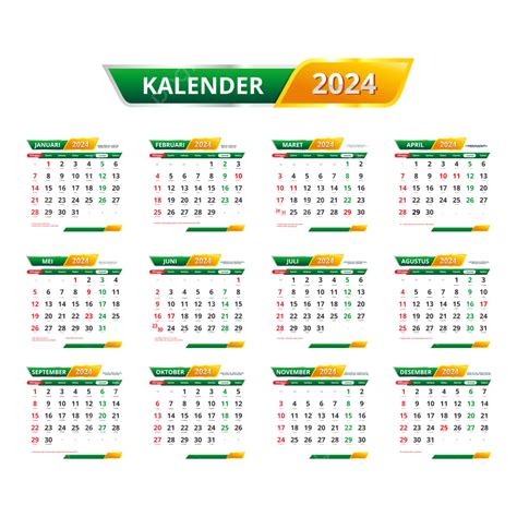 Vektor Kalender 2024 Dengan Hari Libur Nasional Dan D Vrogue Co
