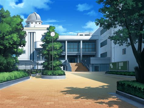 Anime Landscape School Anime Background