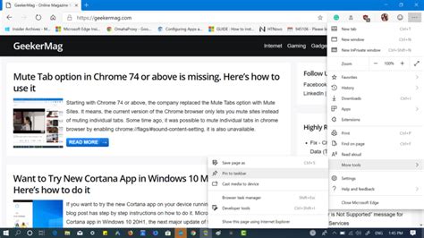 How To Pin Sites To Taskbar Using Wizard On Microsoft Edge Chromium