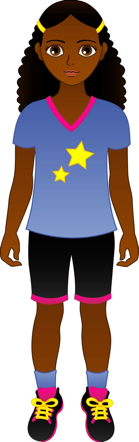 Young Black Girl Clipart Little Black Girl Cartoon Png Download