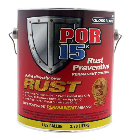 Por 15 45001 Gloss Black Rust Preventive Paint 1 Gallon New Free