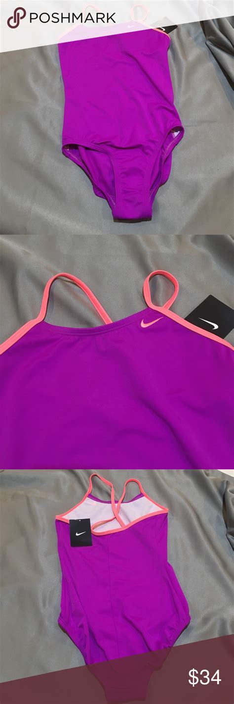 Nwt Nike Purple And Pink One Piece Swimsuit Swimsuits One Piece
