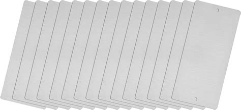 Uxcell Blank Metal Card 2 X 09 Brushed 201 Stainless