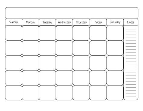 Printable Blank Calendar Template Word Excel Pdf