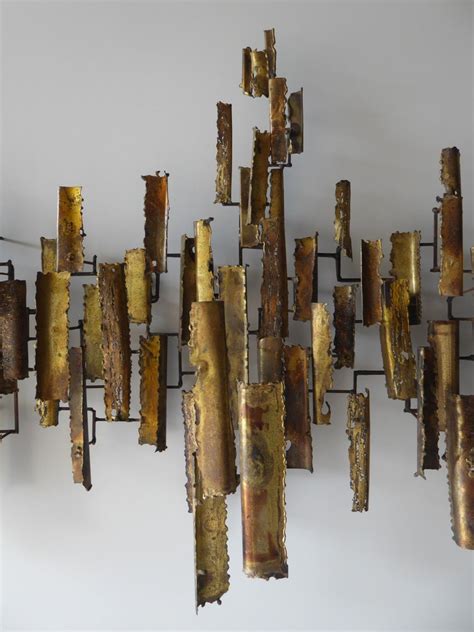 1960s Abstract Metal Wall Sculpture By California Artist Tony Melendy