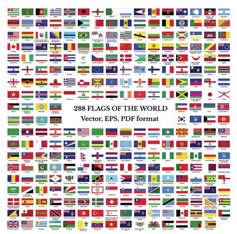 Flags Collection Of The World Clip Art All Countries And Unions